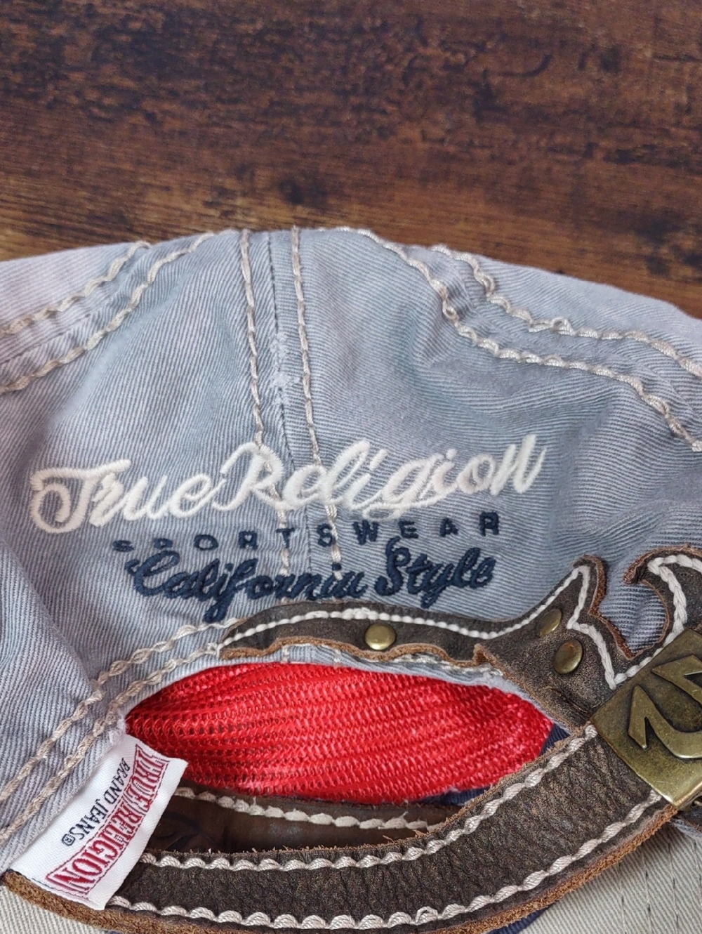 True Religion Vintage Distressed "Horseshoe" Baseball Cap - Picture 11 of 13